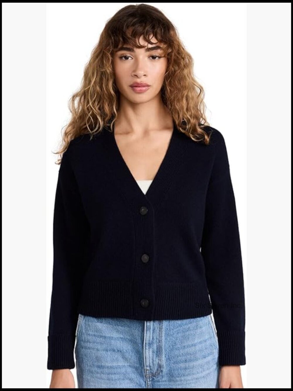 Wool Cashmere Blend Button Front Cardigan Loose Fit